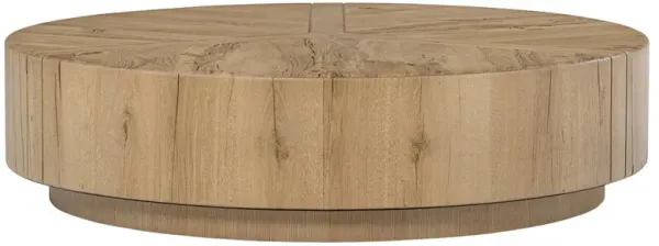 Reese Modern Classic Natural Reclaimed Oak Drum Coffee Table