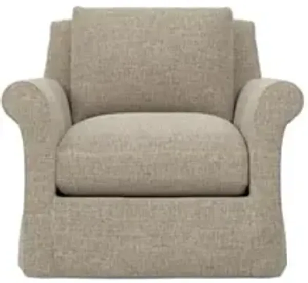 Ameerah Sand Textured Weave Slipcovered Chair