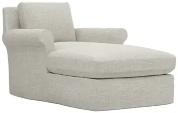 Ameerah Fog Textured Weave Slipcovered Chaise