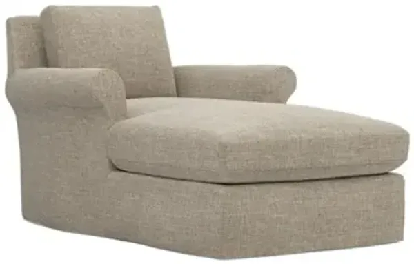 Ameerah Sand Textured Weave Slipcovered Chaise