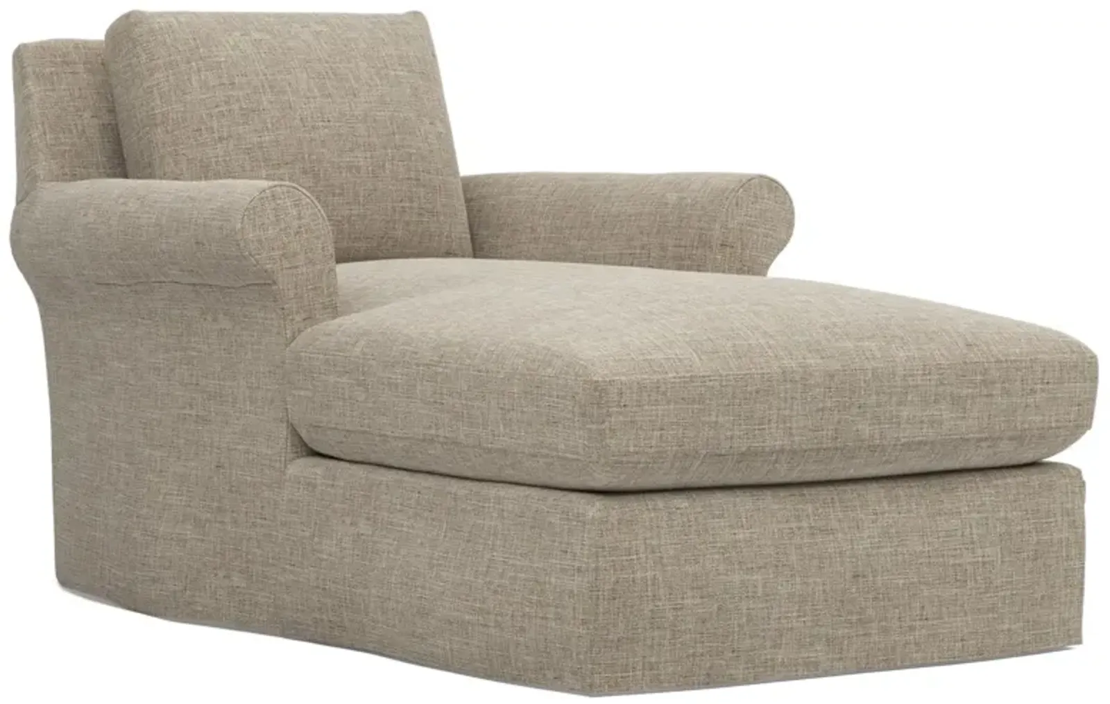 Ameerah Sand Textured Weave Slipcovered Chaise