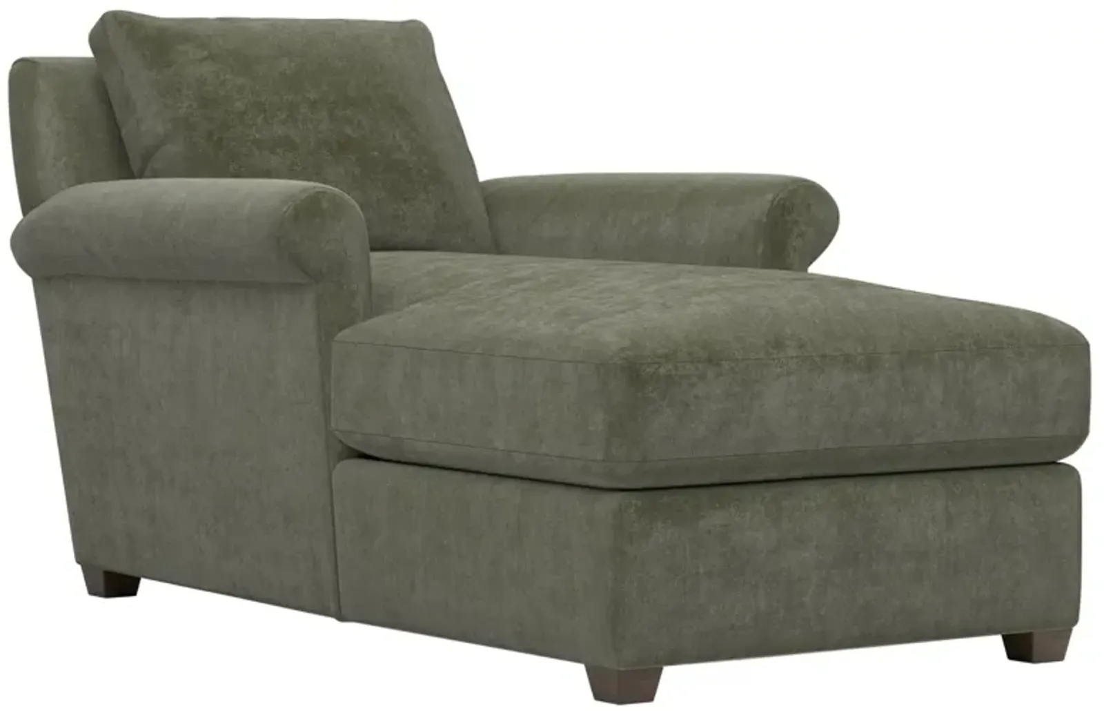 Ameerah Sage Green Velvet Chaise