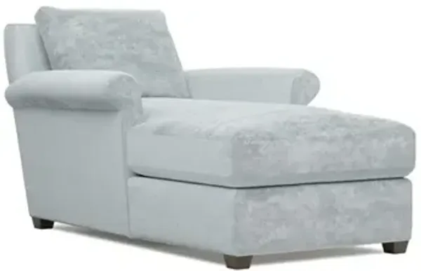 Ameerah Pale Blue Velvet Chaise