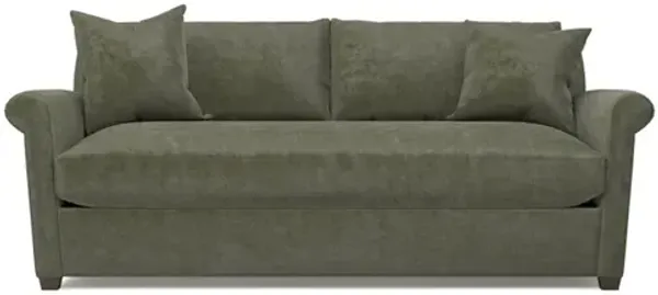 Ameerah Sage Green Velvet Bench Cushion Sofa - 84"