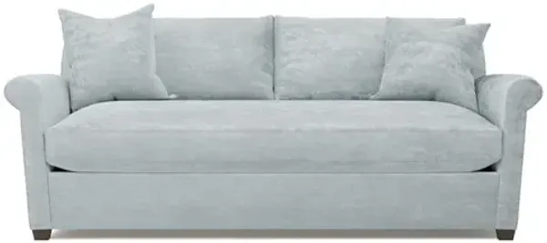 Ameerah Pale Blue Velvet Bench Cushion Sofa - 84"