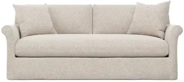 Ameerah Straw Performance Slipcovered Bench Cushion Sofa - 84"