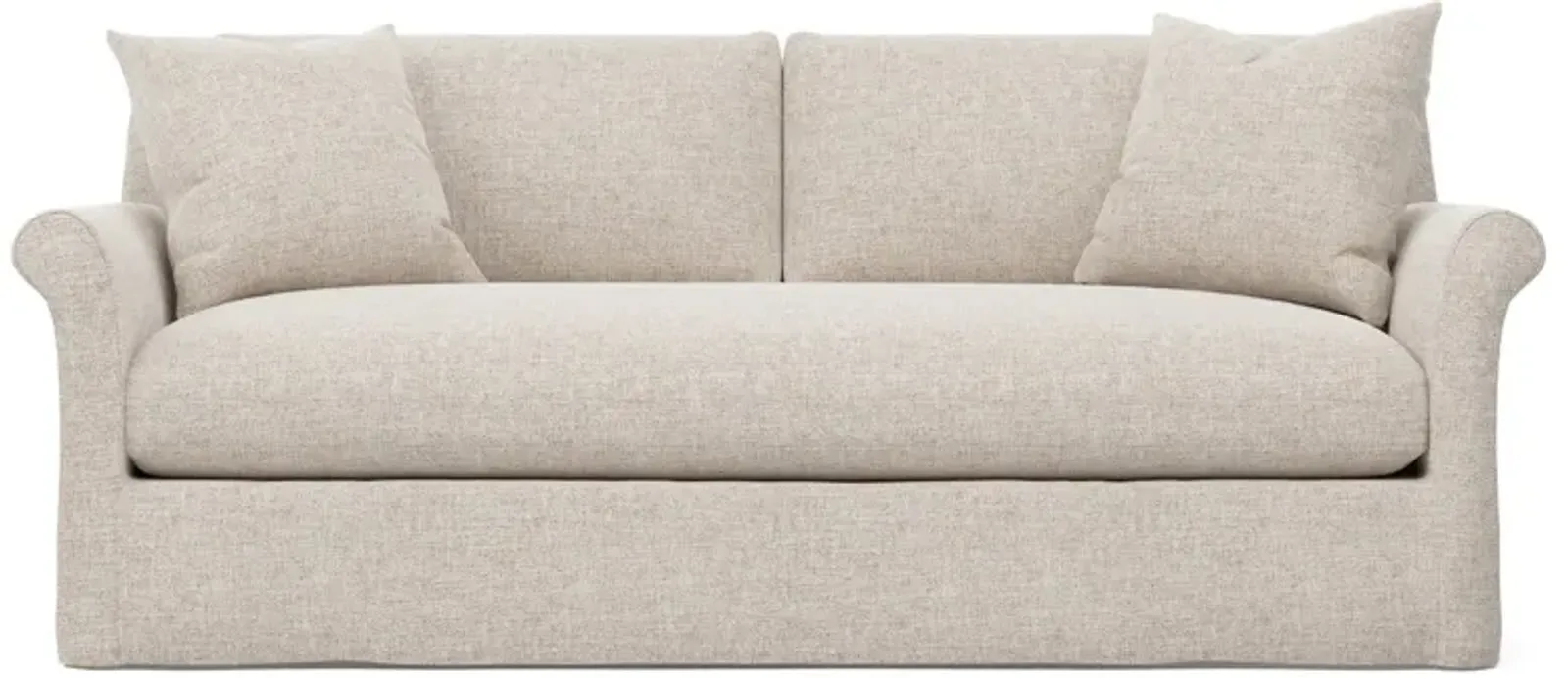 Ameerah Straw Performance Slipcovered Bench Cushion Sofa - 84"