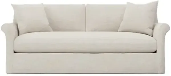 Ameerah Sea Salt Performance Slipcovered Bench Cushion Sofa - 84"