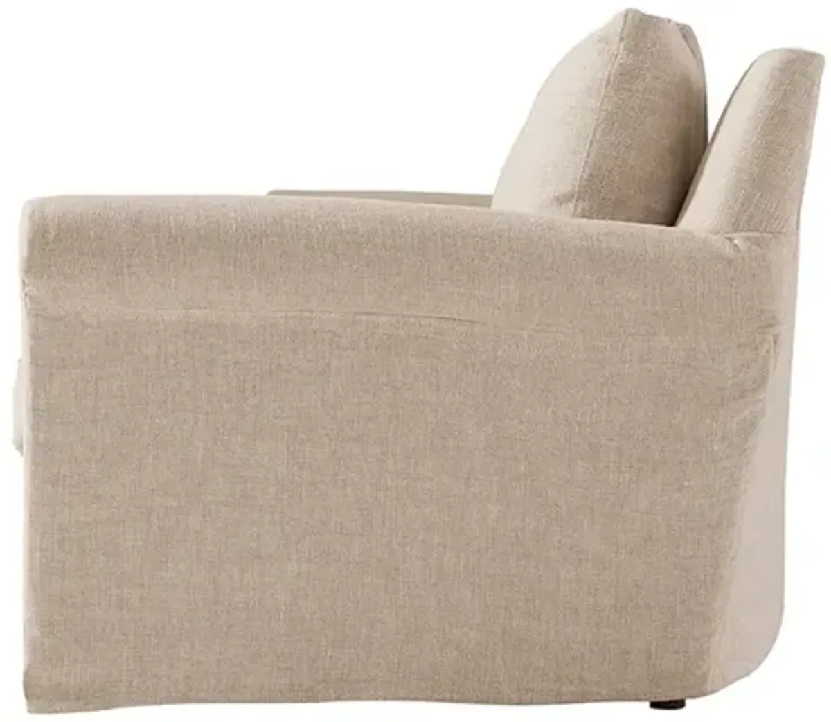 Ameerah Eggshell Blue Performance Slipcovered Bench Cushion Sofa - 84"