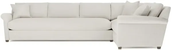Ameerah Pearl Textured Weave Corner Sectional - Left End - 140"