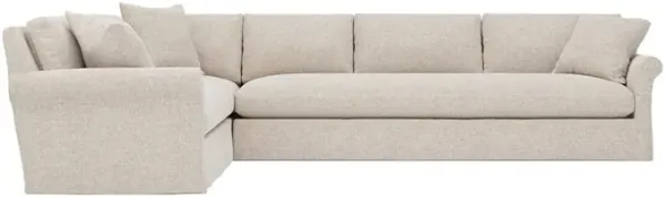 Ameerah Straw Performance Slipcovered Corner Sectional - Right End - 140"