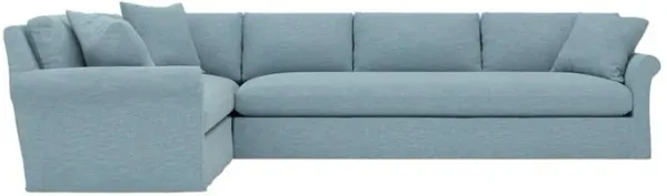 Ameerah Eggshell Blue Performance Slipcovered Corner Sectional - Right End - 140"