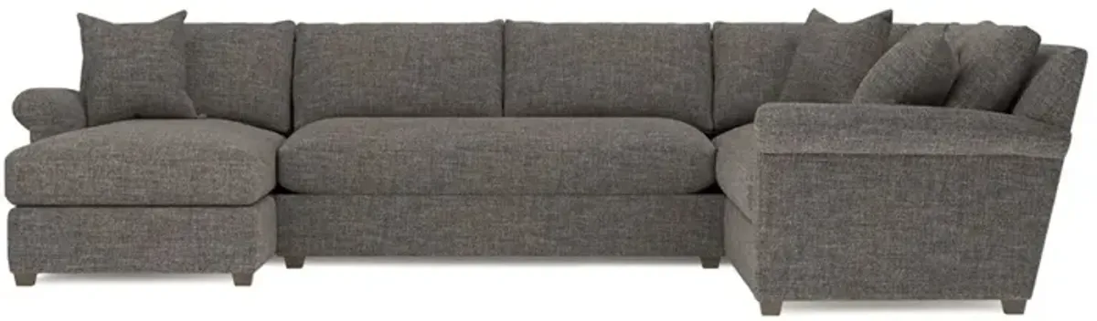 Ameerah Truffle Performance U-Chaise Sectional - Left Chaise - 138"