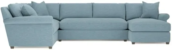 Ameerah Eggshell Blue Performance U-Chaise Sectional - Right Chaise - 138"