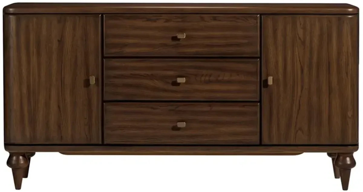 Luca Updated Traditional Brown Oak Sideboard