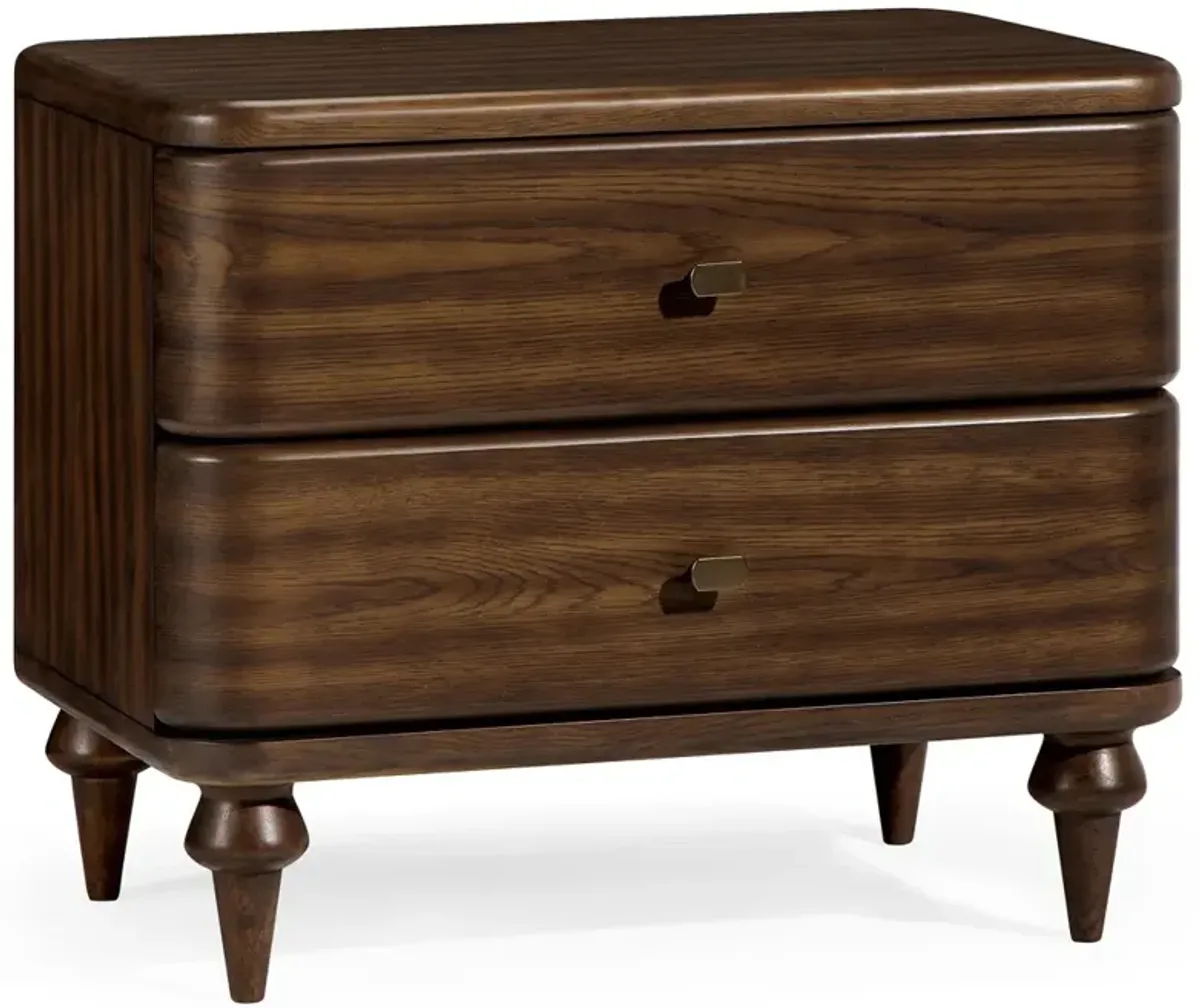 Luca Updated Traditional Brown Oak Nightstand