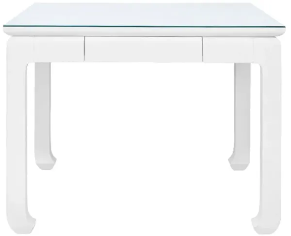 Bethany Coastal Beach White Linen Wood Game Table - 38"