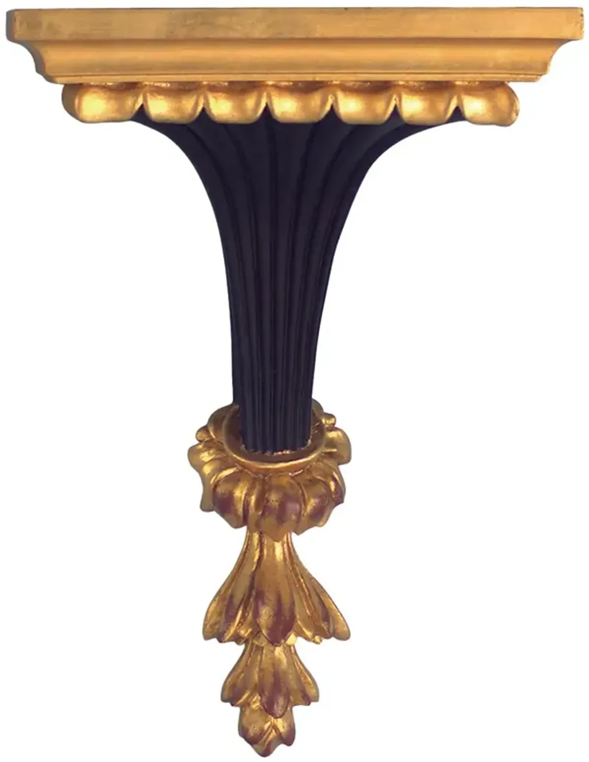 Cleo French Country Black Bracket Wall Shelf