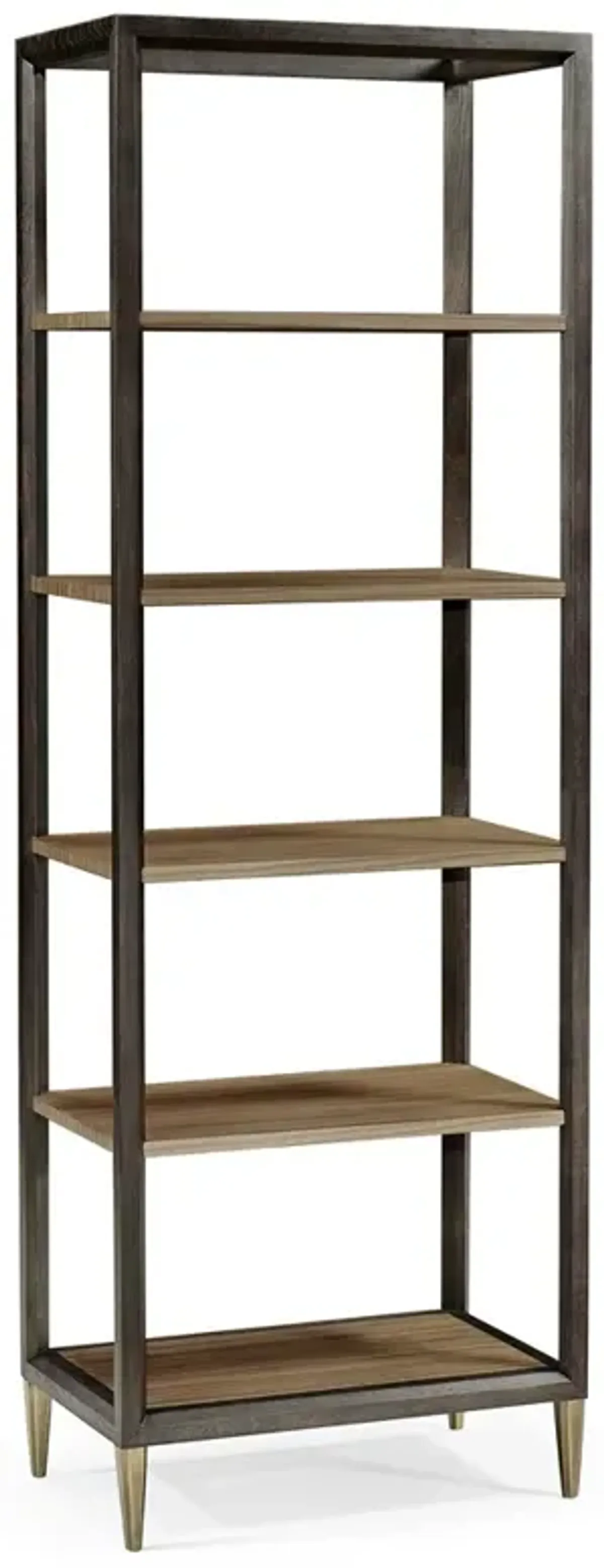 Edmund Modern Classic Brown Wood Etagere
