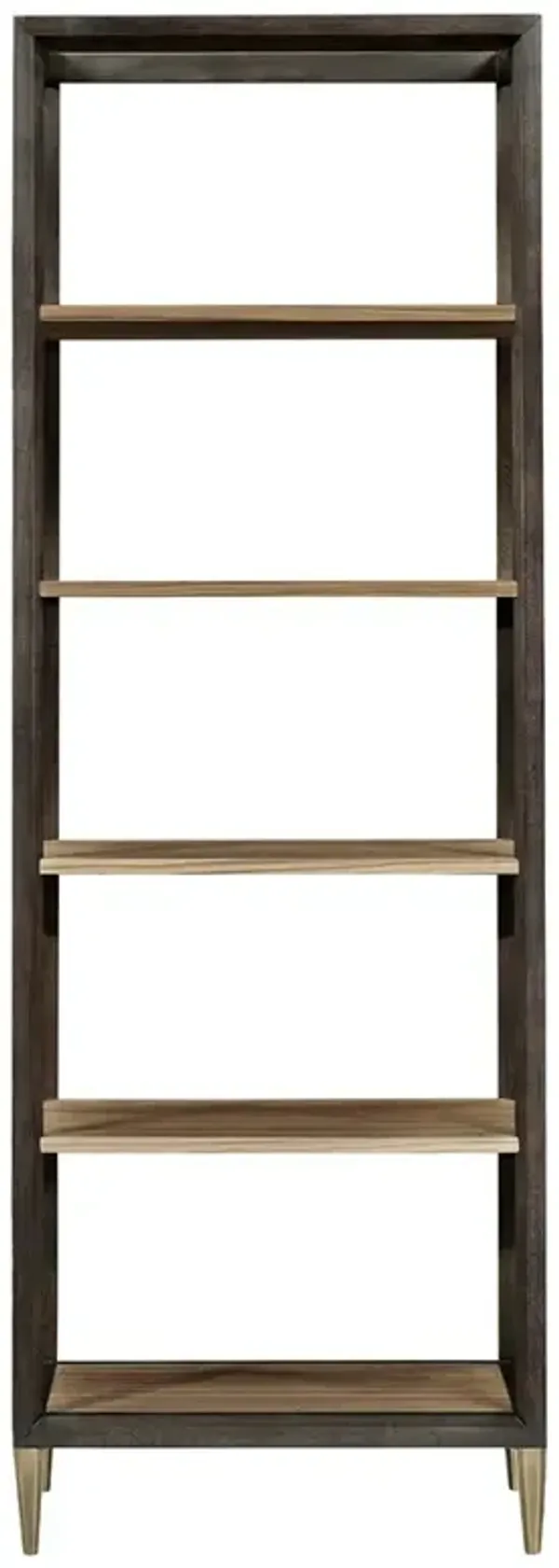 Edmund Modern Classic Brown Wood Etagere