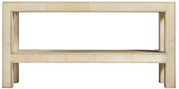Lenora Modern Classic Cream 2 Tier Console Table
