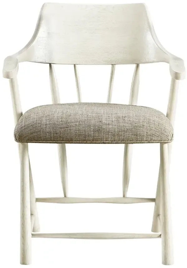Calder Modern Classic White Performance Oak Arm Chair