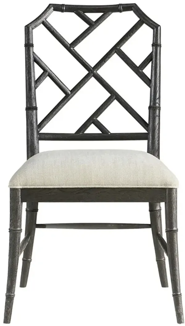 Carson Updated Traditional Oatmeal Performance Black Oak Dining Chair