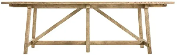 Elijah Updated Traditional Chestnut Oak Wood Extendable Dining Table - 96-144"