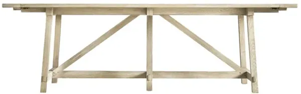 Elijah Updated Traditional Brown Oak Wood Extendable Dining Table - 96-144"