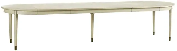 Landen Updated Traditional Beige Wood Oval Extendable Dining Table - 44-140"