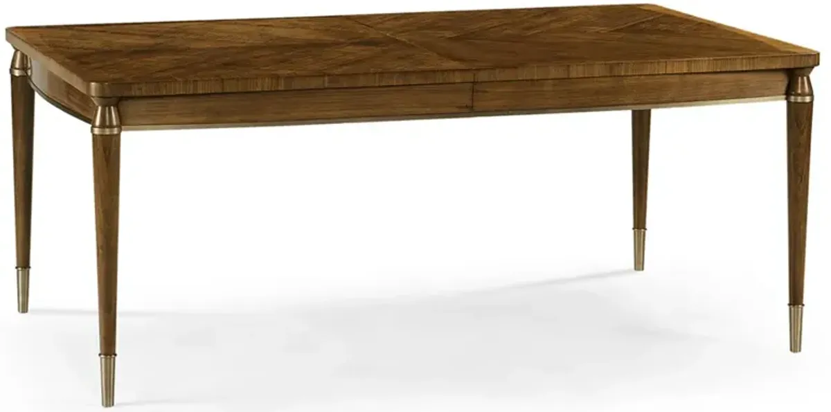 Ronin Modern Classic Walnut Rectangular Extendable Dining Table - 72-120"