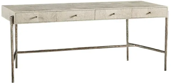 Miren Modern Classic Grey Burl Wood Desk