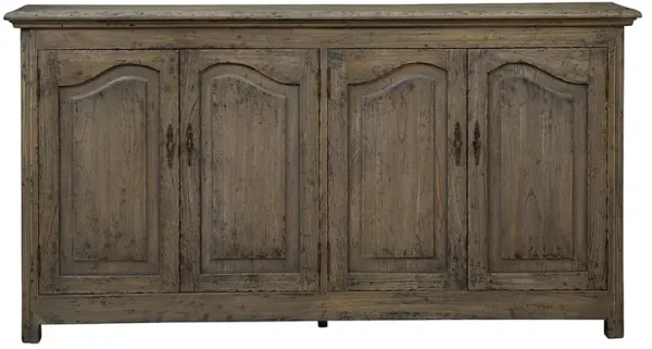 Theodo Rustic Lodge Distressed Brown Wood Sideboard