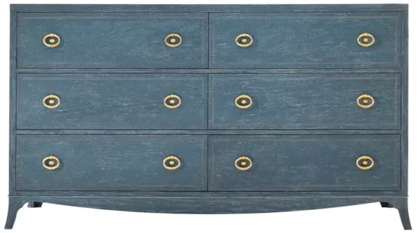 Isabeau Updated Traditional Blue Oak Double Dresser