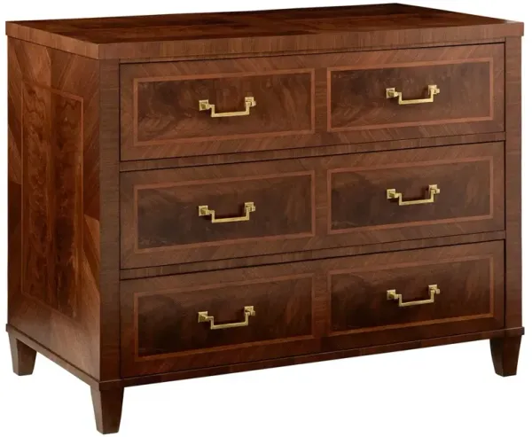 Grayson Updated Traditional Brown Walnut Wood Dresser
