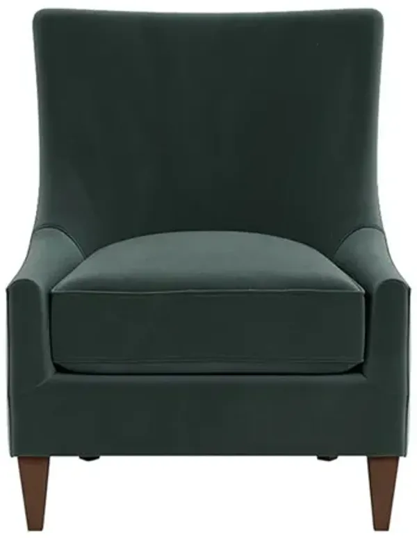 Miriam Lagoon Performance Velvet Slipper Chair