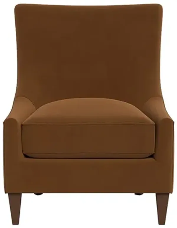 Miriam Spice Performance Velvet Slipper Chair