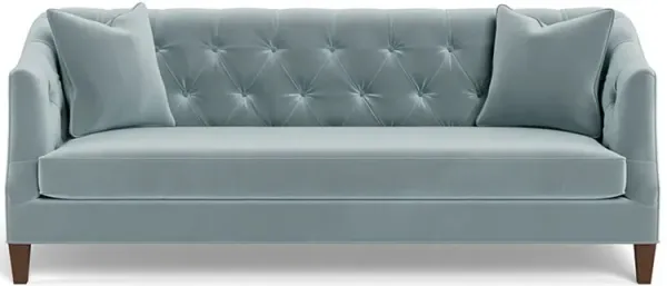 Willa Saltwater Blue Performance Velvet Sofa - 86"