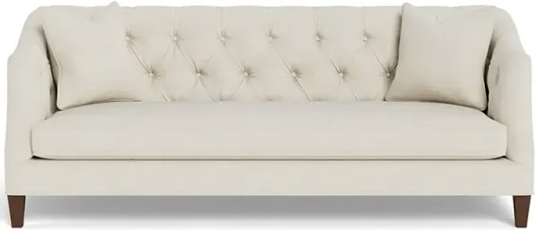 Willa Heathered Ivory Crypton Performance Flecked Chenille Sofa - 86"