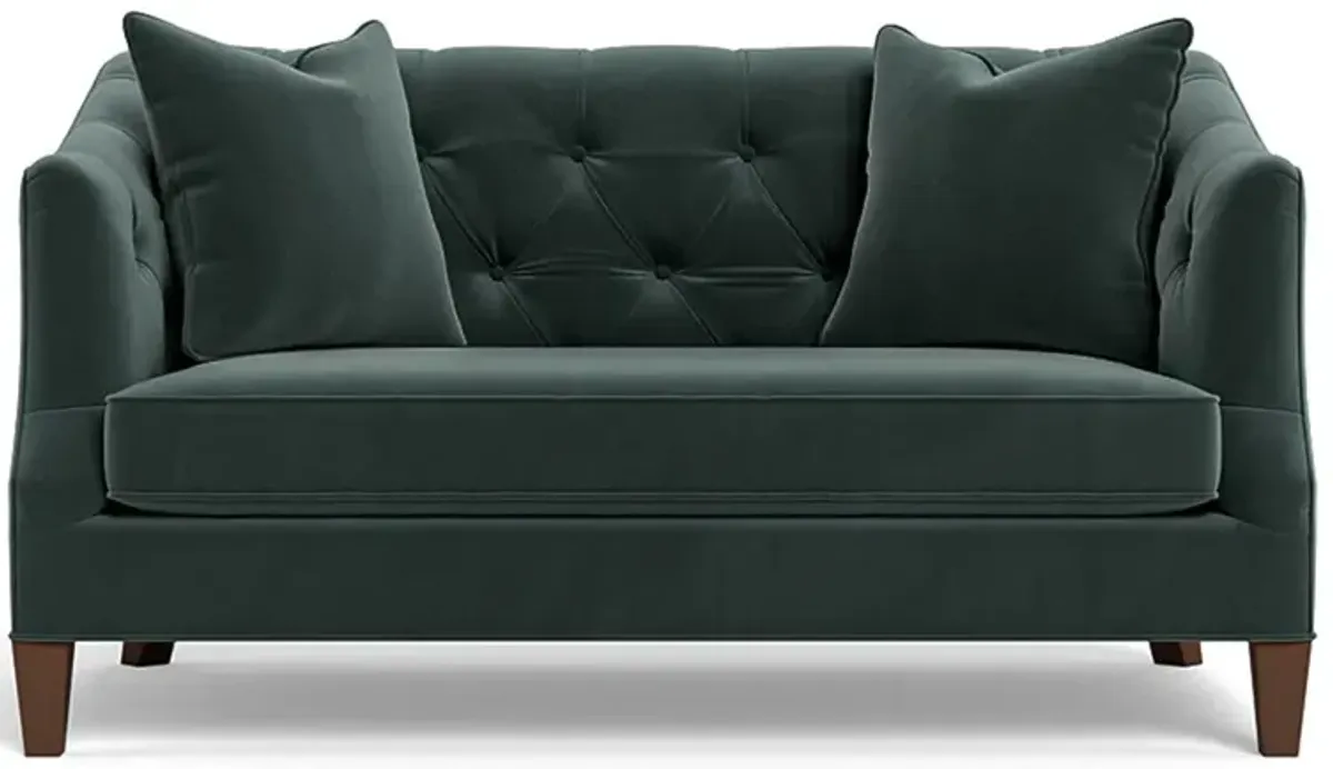 Willa Lagoon Performance Velvet Settee - 61"