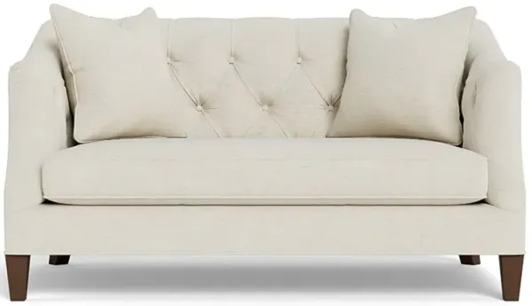 Willa Heathered Ivory Crypton Performance Flecked Chenille Settee - 61"
