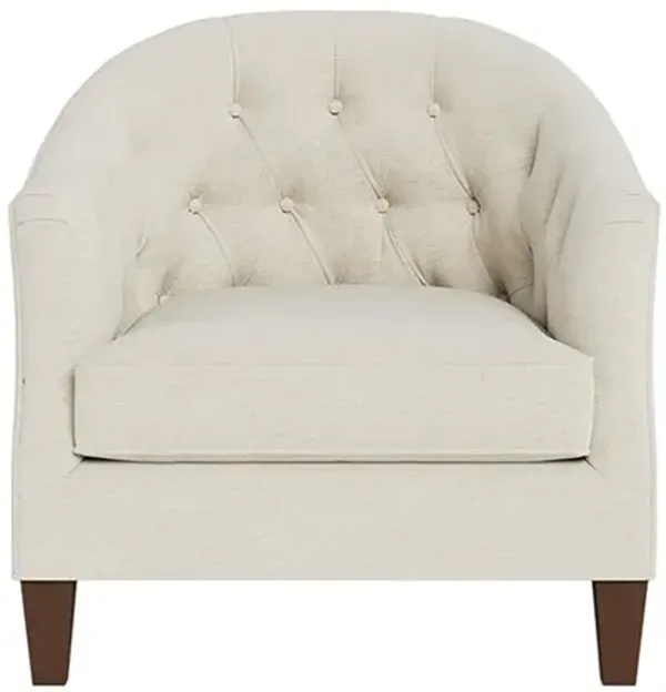 Willa Heathered Ivory Crypton Performance Flecked Chenille Chair