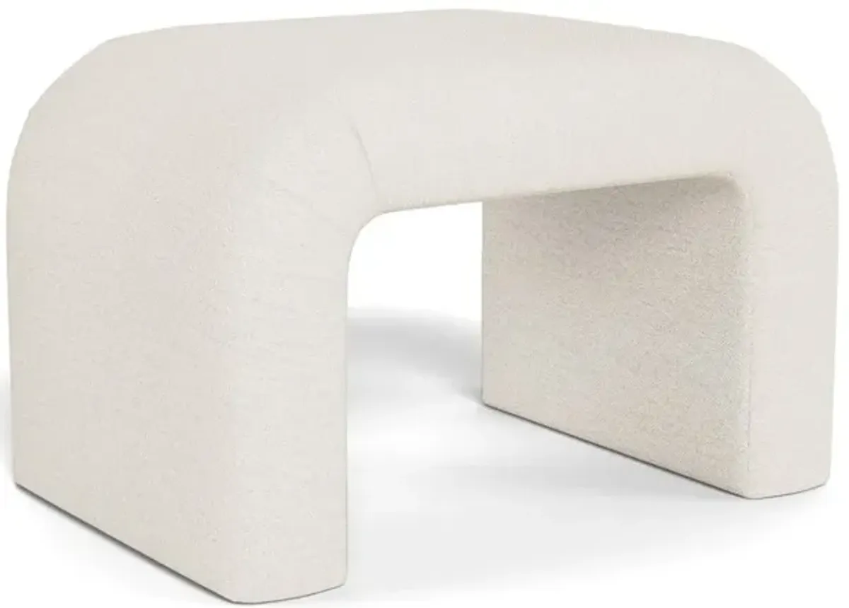 Loreta Mascarpone Sustain Performance Basket Weave Ottoman