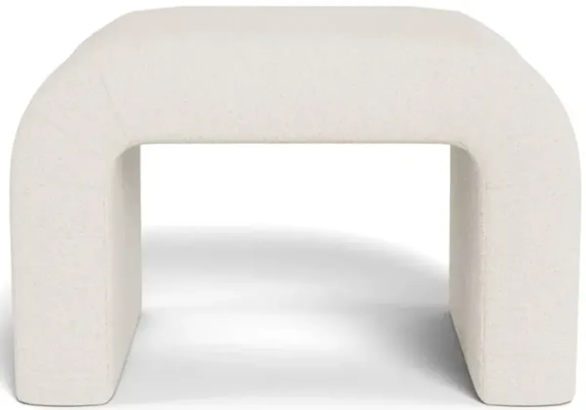 Loreta Mascarpone Sustain Performance Basket Weave Ottoman