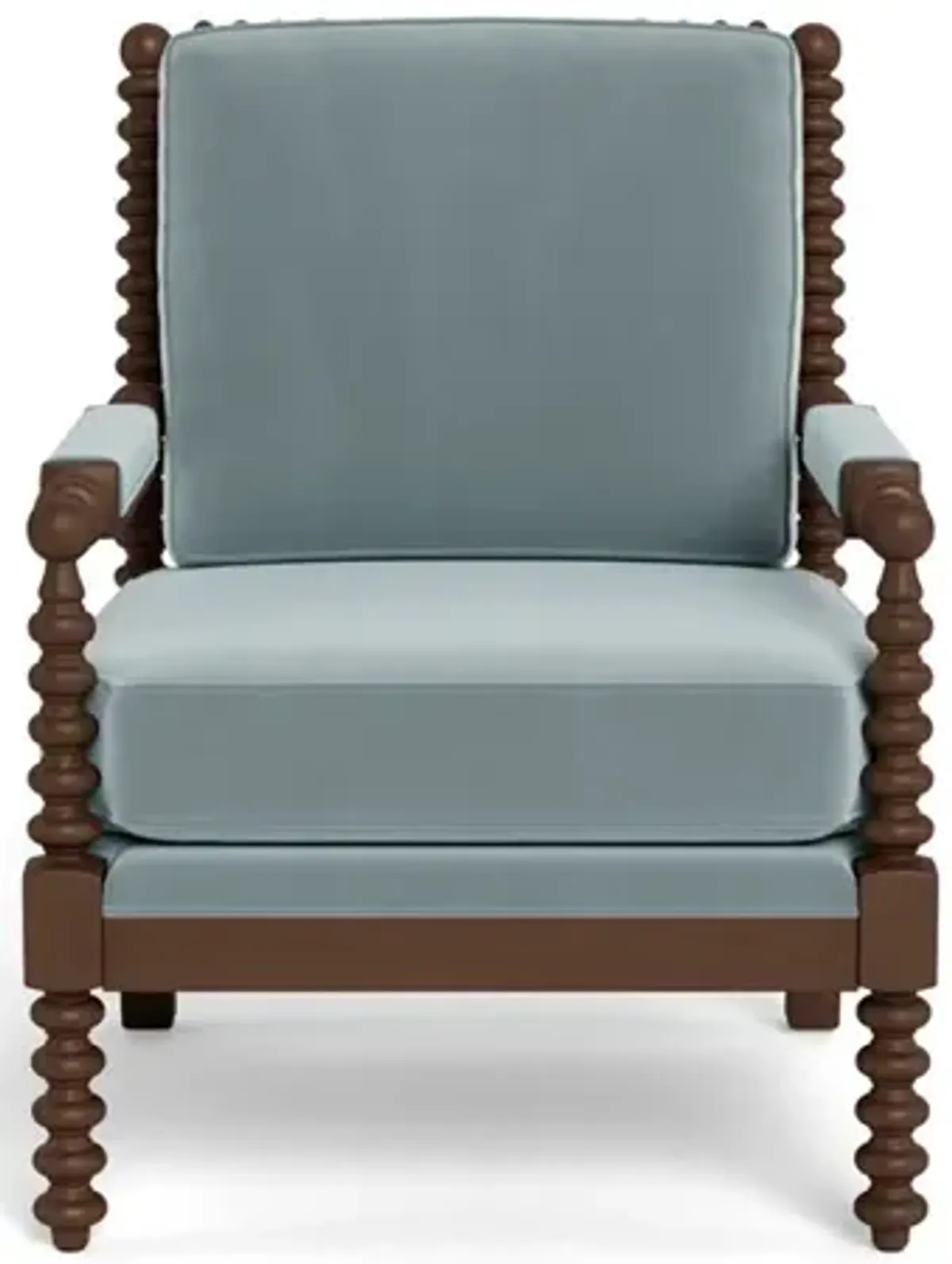 Nottingham Saltwater Blue Performance Velvet Chair