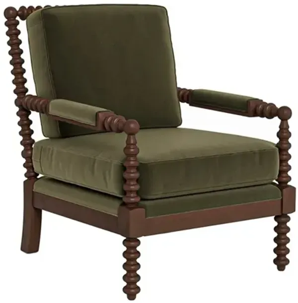Nottingham Boxwood Green Performance Velvet Chair