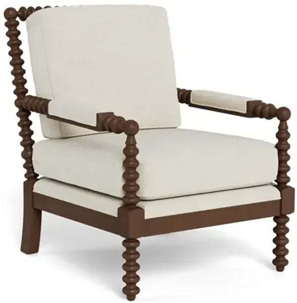 Nottingham Heathered Ivory Crypton Performance Flecked Chenille Chair