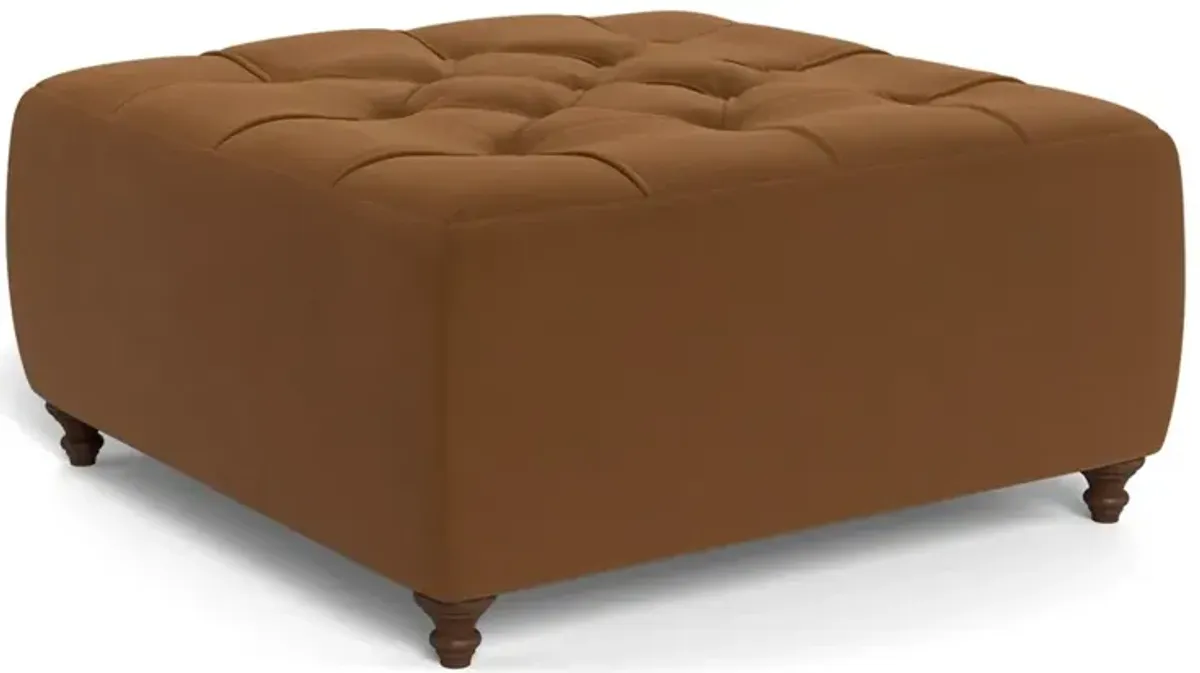 Davina Spice Performance Velvet Square Ottoman - 42"