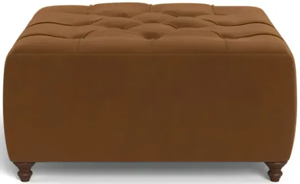 Davina Spice Performance Velvet Square Ottoman - 42"