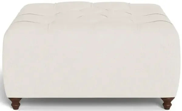 Davina Mascarpone Sustain Performance Basket Weave Square Ottoman - 42"